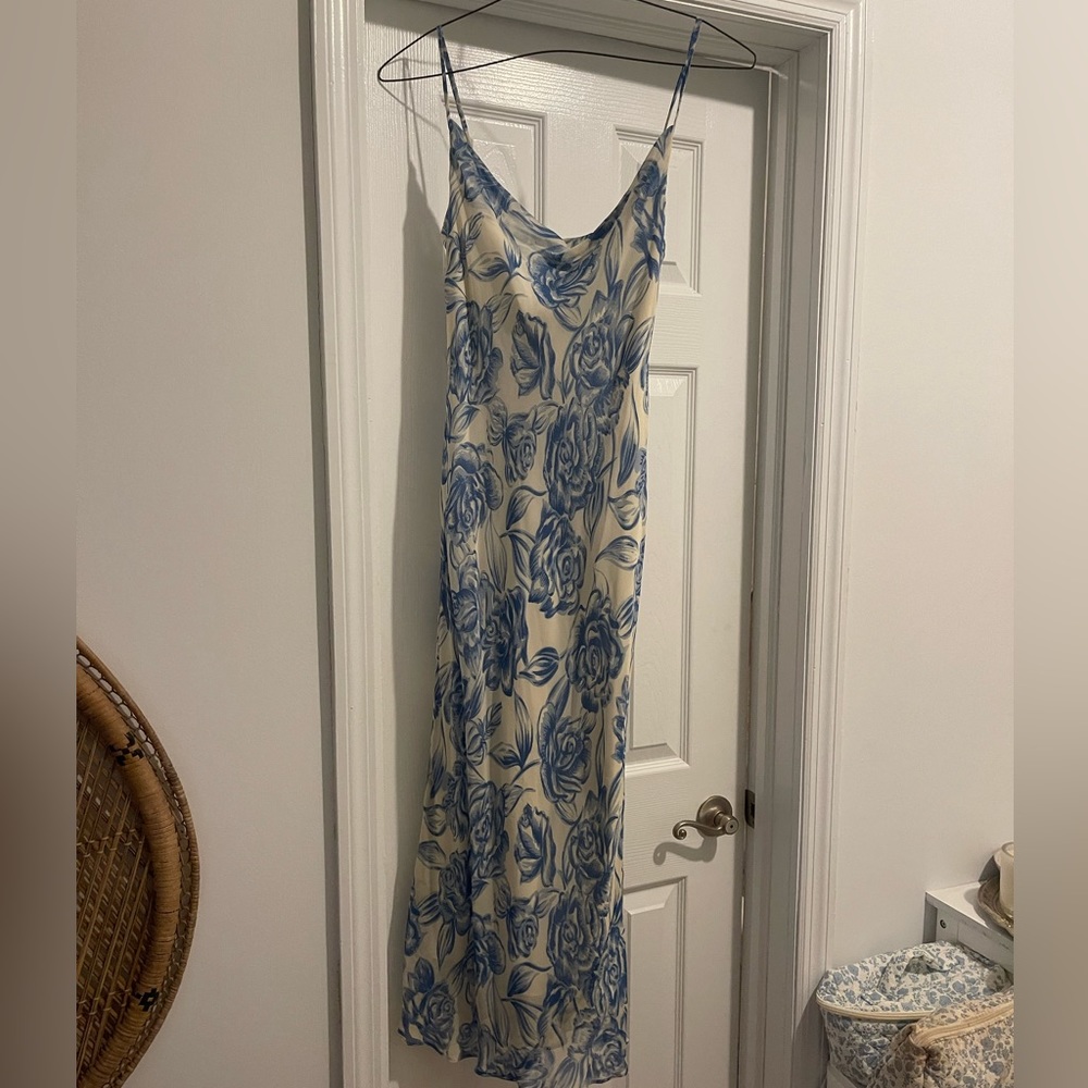 Blue floral Ralph Lauren dress - like new!